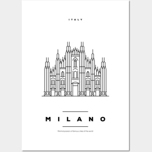 Milano Minimal Black Line Design Posters and Art